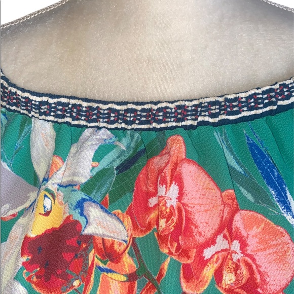 Flying Tomato Off Shoulder‎ Floral Top sz S - Picture 3 of 6